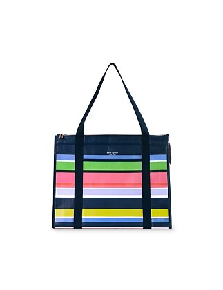 Sunny Day Stripe Insulated Market Tote