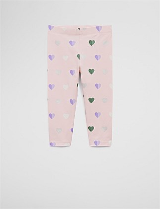 Organically Grown Cotton Blend Heart Legging