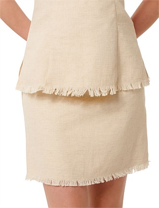 KORA FRINGED EDGE MINI SKIRT