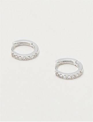 PAVE HOOP EARRINGS