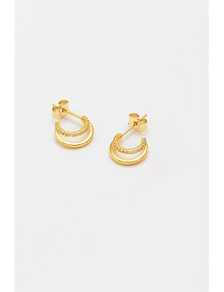 DOUBLE ILLUSION HOOP EARRINGS