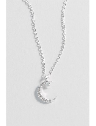 MOON & STAR PENDANT NECKLACE