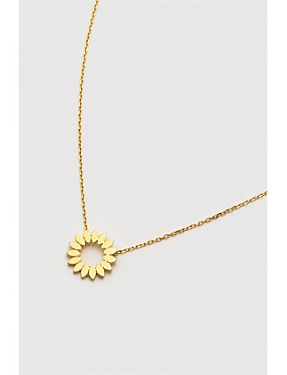 MODERN FLORAL PENDANT NECKLACE