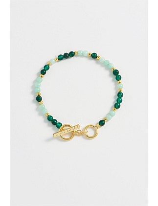 SEMI-PRECIOUS T-BAR BRACELET