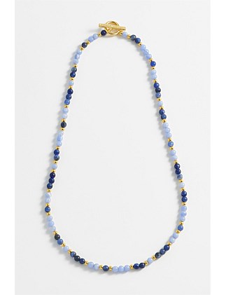 SEMI-PRECIOUS T-BAR NECKLACE