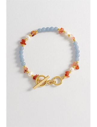 SEMI-PRECIOUS T-BAR BRACELET