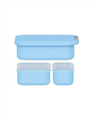 LUNCH CONTAINER WITH SILICONE LID 1.65L SKY BLUE