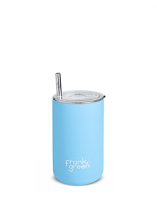 ICED COFFEE CUP WITH STRAW SKY BLUE 474ML