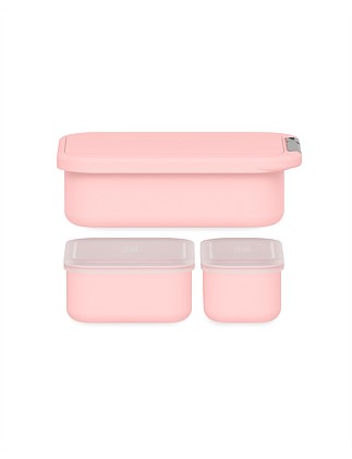 LUNCH CONTAINER WITH SILICONE LID 1.65L BLUSHED