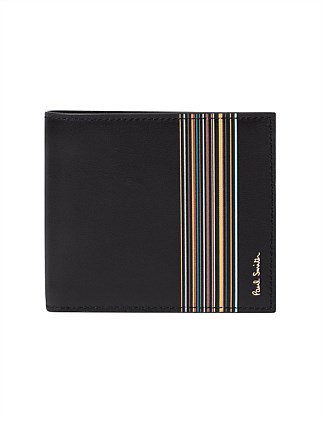 STRIPED BILLFOLD WALLET W COIN