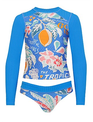 GIRLS TROPICAL BLISS RASH SET