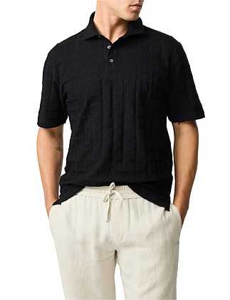 ROSSKEEN SHORT SLEEVE POLO-NOIR