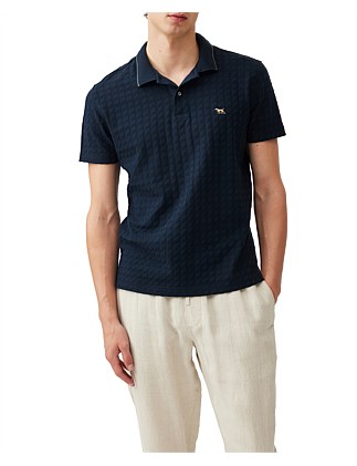 GLEN ALBYN SHORT SLEEVE SPORTS FIT POLO-ECLIPSE