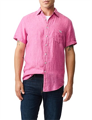 CATHEDRAL COVE SHORT SLEEVE SPORTS FIT SHIRT-FLAMINGO