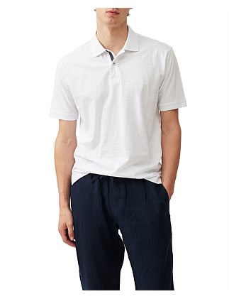 EVANS BAY SHORT SLEEVE POLO-SNOW