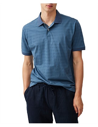 EVANS BAY SHORT SLEEVE POLO-BLUESTONE