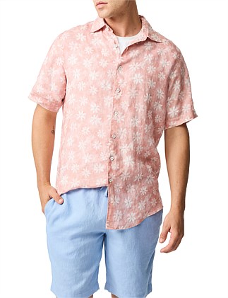 BELLEKNOWES SHORT SLEEVE SHIRT-FLAMINGO