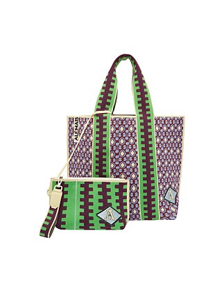 TEJA JACQUARD BEACH TOTE