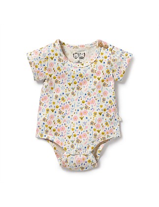 Ava Floral Organic Bodysuit