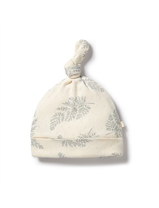 Forever Ferns Organic Pointelle Knot Hat