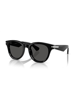 Round BLACK DARK GREY Sunglasses