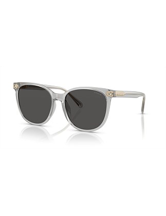 Round GREY GREY SOLID Sunglasses