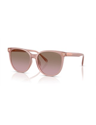 Round PINK BROWN ROSE GRADIENT Sunglasses