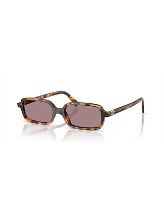 Rectangle HAVANA LIGHT PURPLE BROWN Sunglasses