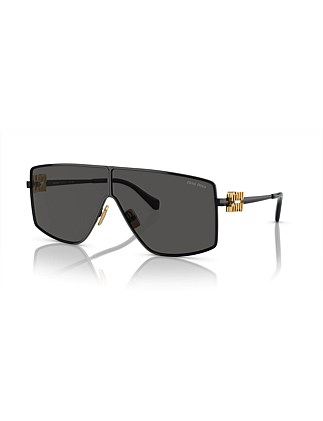 Irregular BLACK DARK GREY Sunglasses