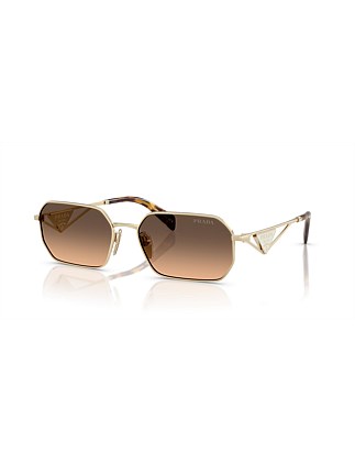 Irregular GOLD BROWN GRADIENT GREY Sunglasses