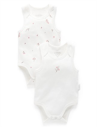 2 Pack Singlet Bodysuit