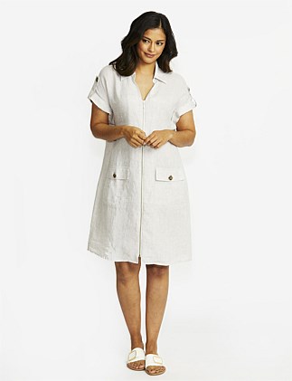 Yves Linen Safari Dress