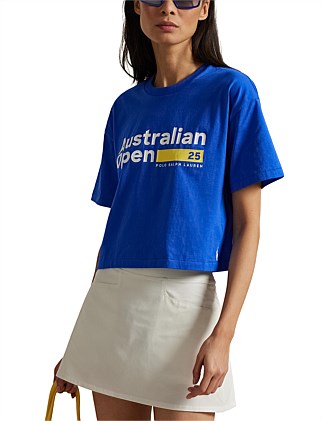 AUSTRALIAN OPEN LOGO CROPPED JERSEY TEE