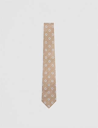 Linen Silk Flower Tie