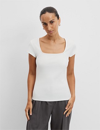 Australian Cotton Square Neck T-Shirt