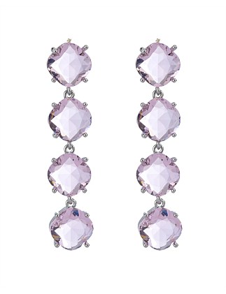 ROUND CRYSTAL DROP EARRINGS