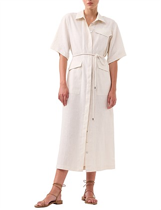 Avaline Linen Shirt Dress