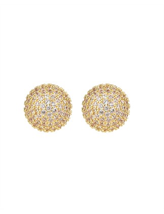 PAVE BALL STUD EARRINGS