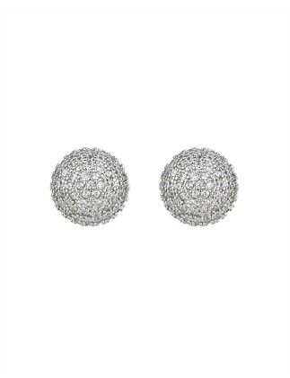 PAVE BALL STUD EARRINGS