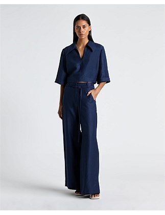 BELTED WIDE LEG PANT