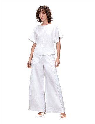 EUROPEAN LINEN WRAP PANT