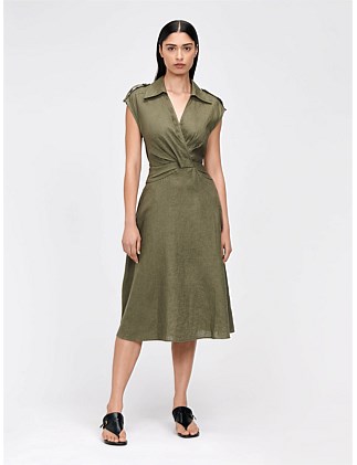 EUROPEAN LINEN TWIST DRESS