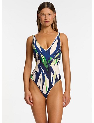 Fauna Multifit Plunge One Piece Swimsuit