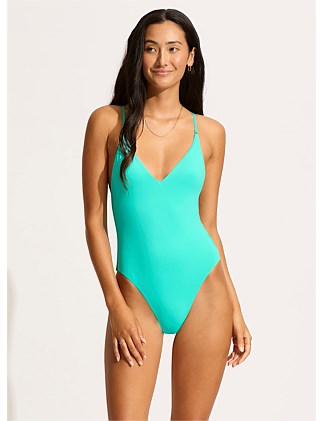 Seafolly Collective V Neck One Piece Swimsuit