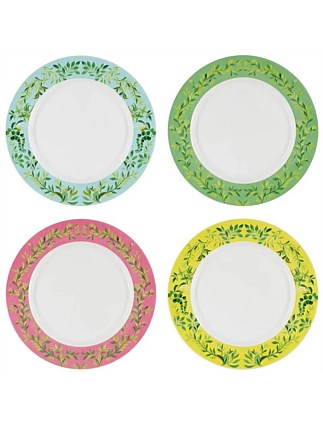 IKEBANA DAMASK DINNER PLATE 27CM Set 4