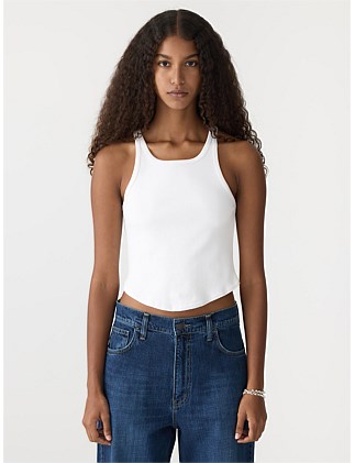 cropped scoop neck tank