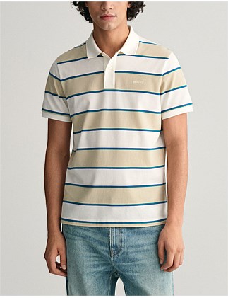 Multi Striped Piqué Polo Shirt