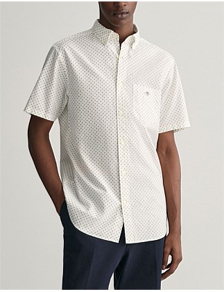 Regular Fit Micro Print Short Sleeve Shirt