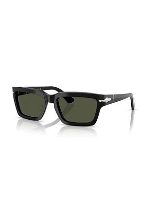 Rectangle BLACK GREEN Sunglasses