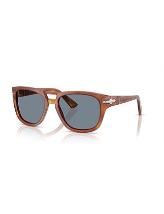 Square BROWN BLUE Sunglasses